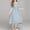Blue, variant on Elegant Solid-Color Korean-Inspired Dress With Doll Collar, Button Detail, High-Waist Design And Breathable Fabric For Versatile Warm-Weather Wear Navy Size 15