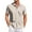 Beige, variant on Yiaimeir Men's Casual Short-sleeved Shirt Slim Fashion Men's Plaid Print，Size M-3XL