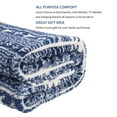 thumbnail image 4 of Tirrinia Snowflake Sherpa Throw Blanket 50"" x 60"", Super Soft Fluffy Sherpa Throw TV Blanket Decorative Blanket for Bed Couch Holidays | Catalonia series | Blue, 4 of 7