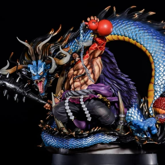 New Four Emperors Kaido (Black Pearl Ver) Character Anime Model Statue Action Figures Desktop Ornament Popular Decorations Fan Souvenirs Creative Gift Collectable