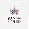 thumbnail image 4 of Inktastic Gigi and Papa Love Me Unicorn Girls Baby Bodysuit, 4 of 5