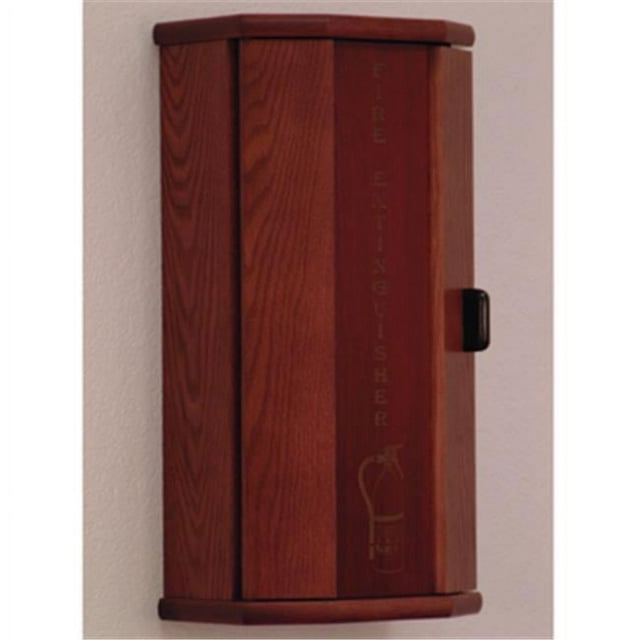 FEC20MH Armoire Extincteur en Acajou avec Panneau de Porte Gravé - Capacité de 10 lbs