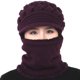 thumbnail image 2 of Sonducket 2020 nuevo calentador de cuello femenino Otoño Invierno gorros sombreros máscara mujer invierno sombrero tejido sombreros bufanda conjunto Sombreros Morado oscuro Sonducket AP000321-05, 2 of 6