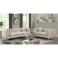thumbnail image 2 of Furniture of America Mayir Contemporary Fabric Tufted Loveseat in Beige, 2 of 3