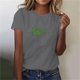 thumbnail image 2 of Mujeres Manga Corta de Verano Tops Impreso Sudadera Casual, Cuello Redondo Blusa Ligera para la Primavera Y el Verano, 2 of 7