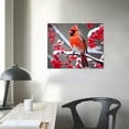thumbnail image 3 of ONETECH Red Cardinal Canvas Wall Art Bird on Berries Tree Painting Christmas Wall Decor Winter Scene Picture Poster Prints Stretched and Framed Ready to Hang for Kitchen Dining Room, 3 of 4