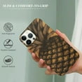 thumbnail image 2 of COMIO  Magnetic Wood Case for iPhone 15 Case [Solid Wood &amp; Black Soft] Shockproof Protective Cover Unique Wooden Case Compatible with magsafe (Pineapple Design -Walnut), 2 of 4