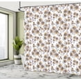 thumbnail image 4 of Ambesonne Floral Shower Curtain, Dandelion Floral Farmhouse, 69"Wx75"L, Ecru Brown Eggplant, 4 of 4