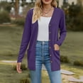 thumbnail image 2 of VISALY Long Cardigans Button Down Cardigans 2025 Fall Fashion Cardigan Soft Knit Cardigan for Women Long Sleeve Open Front Coat with Pockets Thin Cardigans Lightweight Trendy Sweaters Navy S, 2 of 6
