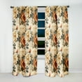thumbnail image 2 of Designart "Elegance In Rustic Brocade VI" Floral Room Darkening Curtain Panel, 2 of 6