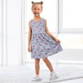 thumbnail image 7 of Girls Dress Red Cherries Bows Blue Plaid Sleeveless Dress for Girls Hem A-Line Casual Sundress, 7 of 7