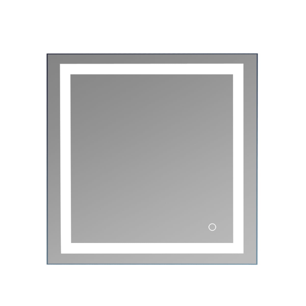 Irene Inevent Square Builtin Light Strip Touch LED Bathroom Mirror