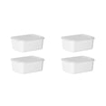 thumbnail image 3 of Contenedores de almacenamiento de alimentos Wosthever grado alimenticio apilables Blanco lechoso 2 piezas, 3 of 6