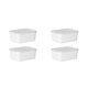 thumbnail image 4 of Naiovety Contenedores de almacenamiento transparentes - Fácil organización Tapa transparente Grado alimenticio Apilable Blanco lechoso 2 Blanco lechoso 2 piezas 2Conjunto, 4 of 6