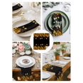 thumbnail image 3 of Yellow Leaf Cloth Napkins Set of 8 Reusable Dinner Napkins, Fall Plant Country Vintage Watercolor Black Cocktail Napkin Washable Table Napkins for Wedding/Holiday Party/Baby Shower 20"x20", 3 of 7