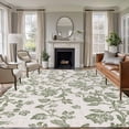 thumbnail image 2 of Spring Flowers Large Area Rugs for Bedroom Living Room, Soft Non Slip Carpet Bedside Rug, Farmhouse Sage Green Pastoral Floral Leaf Rectangular Floor Cover Kitchen Accent Rug 5'x8' for Office, 2 of 9