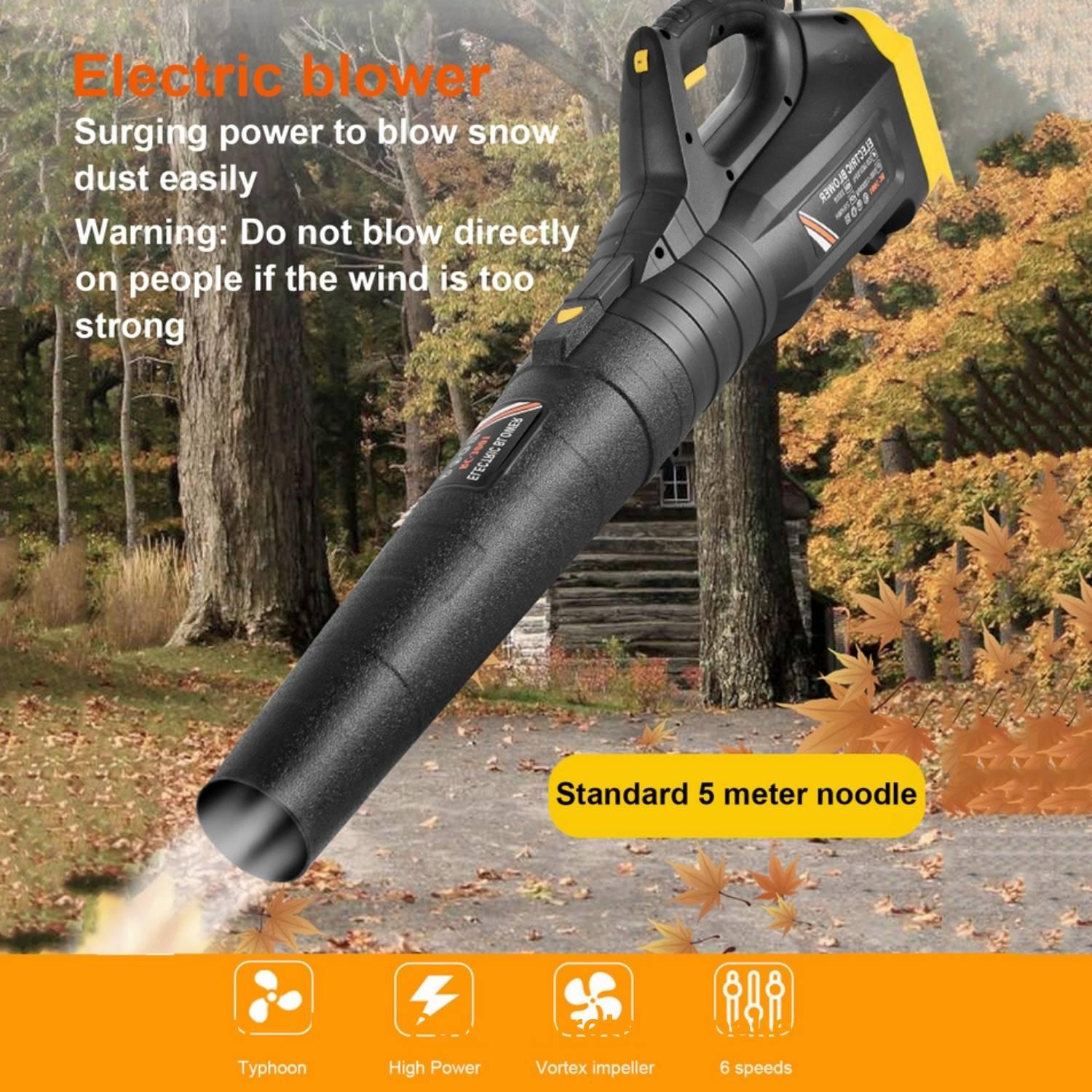 Cordless Leaf Blower, Electric with 18V 4.0Ah Lithium Leaf Blower