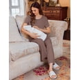 thumbnail image 6 of Ekouaer 3 PCS Maternity Nursing Pajamas Set Postpartum Breastfeeding Short Sleeve Shirts, 6 of 6