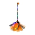 Inevnen Lighted Witches Broom, Tulle Halloween Decoration Party Favor