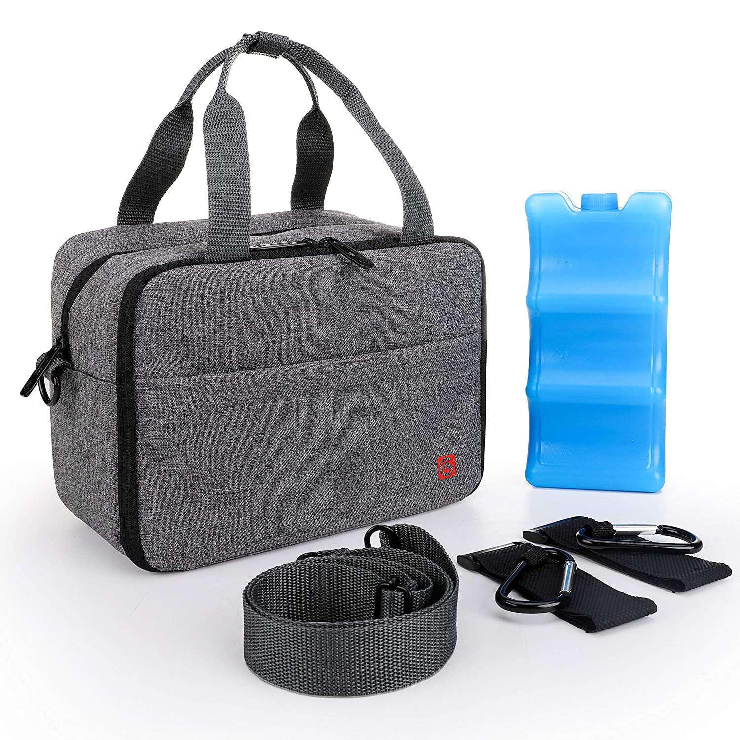 ALLCAMP Breast Milk Cooler Bag with Contoured Ice Pack Fits 6 Bottle