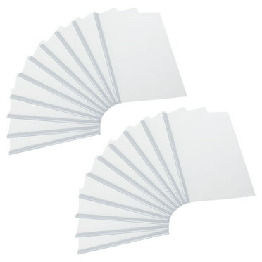 Uxcell Clear Report Covers with Sliding Bars, 20 Pcs 8mm Slide-Grip Resume Covers 50 Sheets Capacity, White