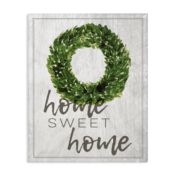 Stupell Industries Cottage Home Sweet Home Foliage Wreath Canvas Art, 24 x 30, by Lil' Rue