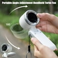 thumbnail image 3 of Regularlyk Portable Handheld Turbo Fan, N607 Handheld Turbo Fan, 5 Gear Portable Handhelds Fans, Foldable USB Rechargeable HandheldFan for Outdoor Activities, Travel, Working (Black Set), 3 of 8