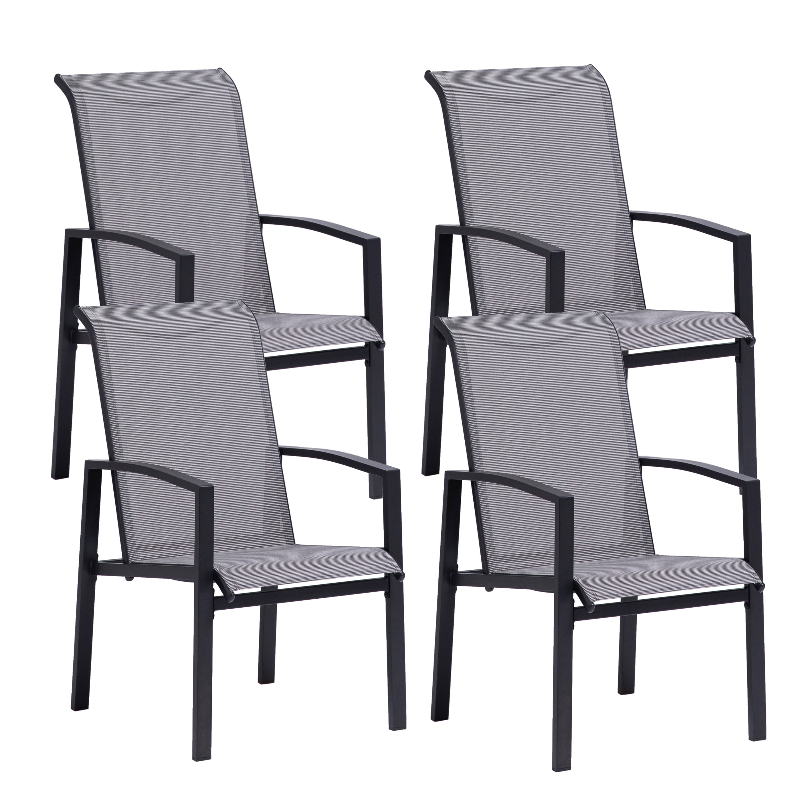 2 x CHILDS KIDS Happy stackable stacking textilene steel frame garden chair LIME 