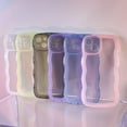thumbnail image 6 of MYKOMI Compatible with iPhone 16 Plus Clear Case,Cute Fashion Solid Color Curly Wave Frame Transparent Soft Silicone Anti-Scratch Shockproof Protective Slim Case for Women Girls, 6 of 6