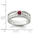 thumbnail image 5 of Auriga Fine Jewelry 925 Sterling Silver Rhodium-plated Men's Ruby Ring Size- 9, 5 of 6