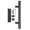 thumbnail image 2 of Yescom 12" Sliding Barn Door Pull Flush Handle Gate Hardware Set Heavy Duty Cast Iron Matte Black for Wooden Door, 2 of 10