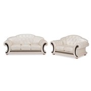 Pearl Genuine Leather Sofa-Bed & Loveseat Set 2Pcs Made in Italy ESF Apolo