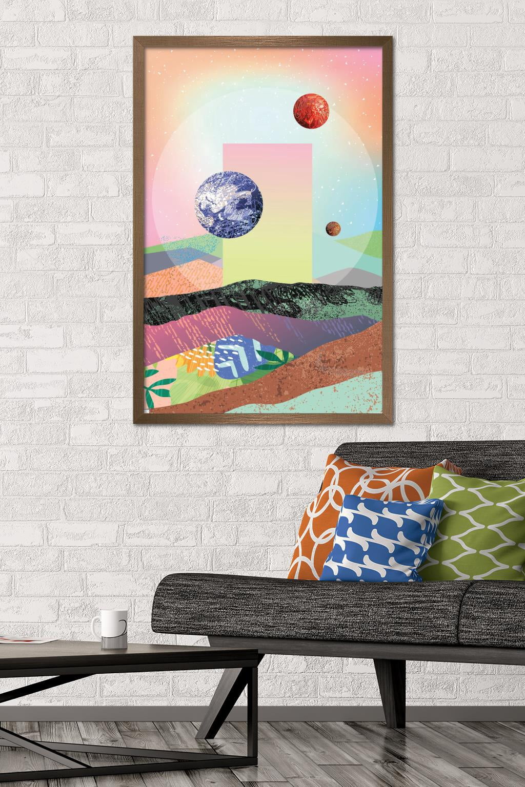Abstract Space Wall Poster, 22.375" x 34" Framed