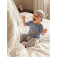 thumbnail image 4 of BemeyourBBs Newborn Baby Boys Hospital Coming Home Outfit 3Pcs Baby Boy Clothes Just Moved Out Of My Mom's Place Got My Own Crib Letters Print Short Sleeve Romper with Pants Set Hat, 4 of 9