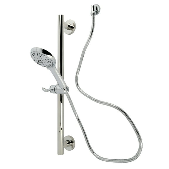 Kingston Brass KAK1541E Made to Match Shower System with Slide/Grab Bar and Hand Shower in Chrome