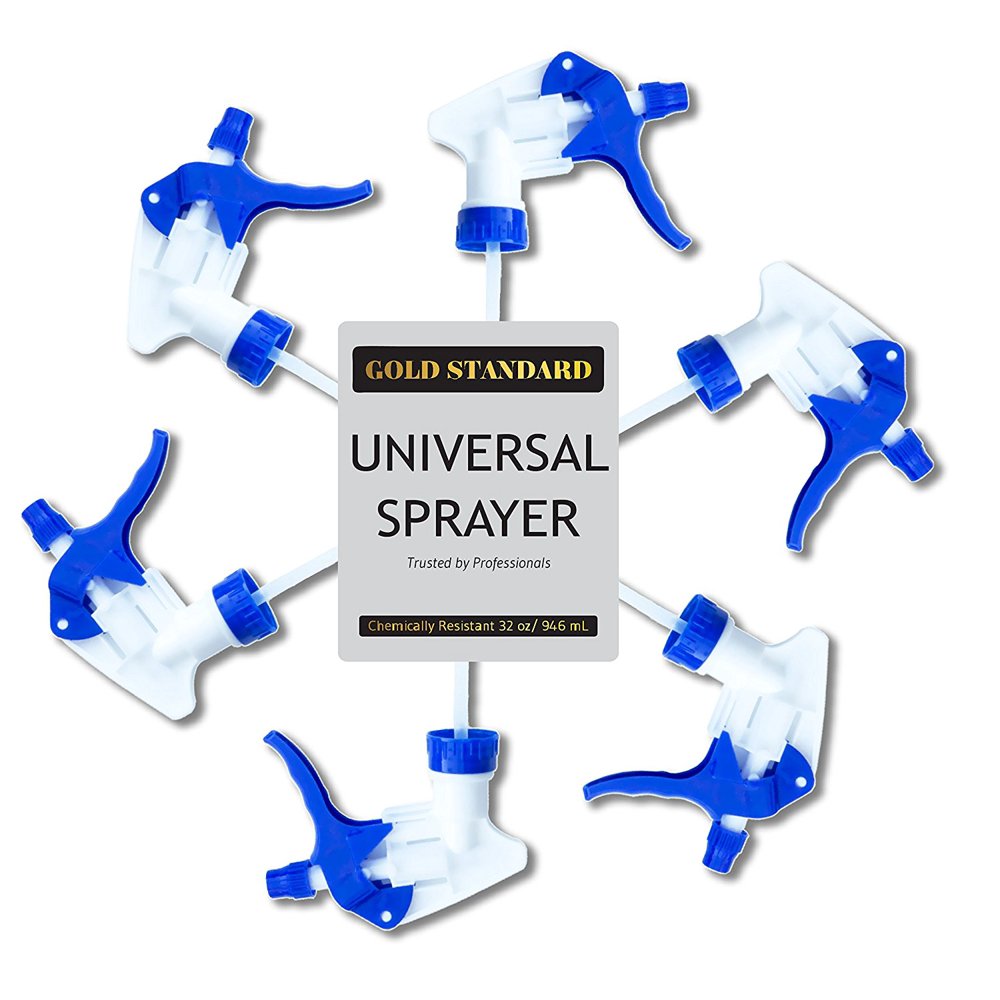 Gold Standard 32 oz Empty Plastic Spray Bottle Pump Nozzles