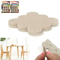Girhlmrx 18 Self Adhesive Felt Floor Protectors Round Beige Pads Furniture Chair Scratch