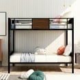 thumbnail image 2 of Aukfa Bunk Bed Full over Full, Heavy Duty Metal Bunk Bed for Dorm Bedroom, Black, 2 of 9