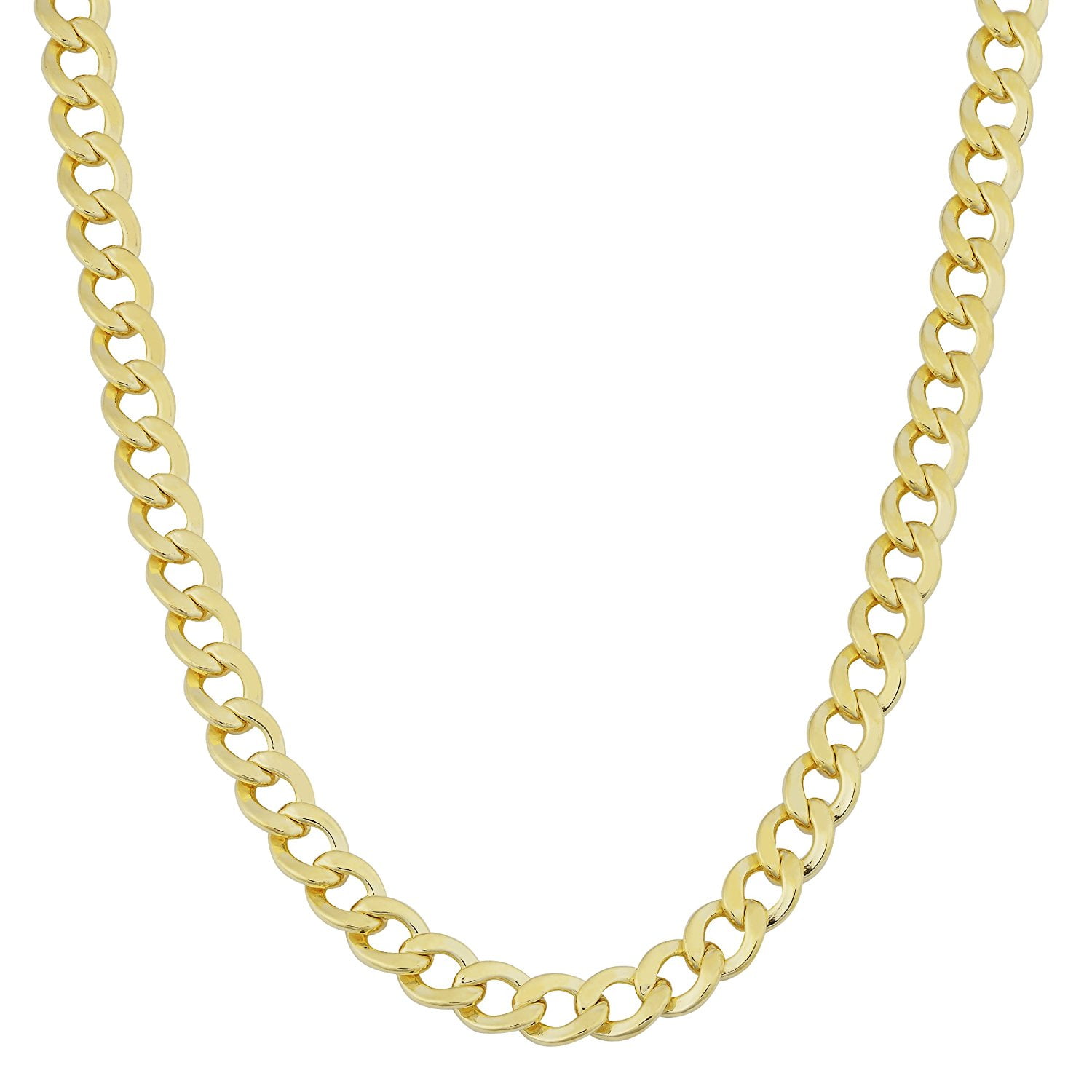 14K Yellow Gold Filled Solid Curb Chain 