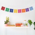 thumbnail image 2 of KAKOWELY 2 juegos de banderines cuadrados coloridos con huecos, banderines con temática de piñata, banderines de papel colgantes, decoración para fiestas, suministros, 2 of 5