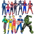 thumbnail image 2 of Disfraz de Hulk, Spiderman, Iron Man, Venom y Deadpool para niños de 4 a 12 años, máscaras, escudos y guantes de los Vengadores, regalos de fantasía para cosplay, 2 of 5