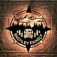 thumbnail image 2 of Craftnamesign Custom Adventure Camping Metal Wall Art LED Light, Adventure Sign, Hiking Decor, 2 of 5