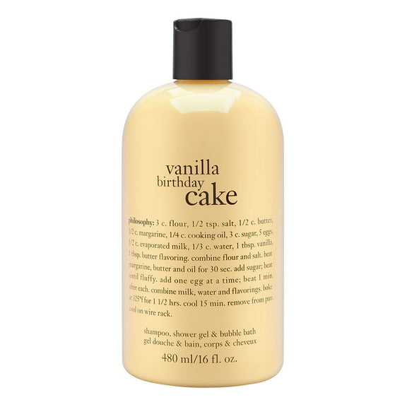 Philosophy Vanilla Birthday Cake 16.0 oz Shampoo, Shower Gel & Bubble Bath