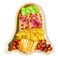 thumbnail image 4 of Plato de madera Clinaoy con forma de calabaza de Halloween, multifuncional, para pan, queso, embutidos, carne, queso, aperitivos, bandeja para servir comida, suministros para fiestas de cocina, 4 of 4