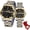 Gold Black, variant on Couple Quartz Watch Luminous Calendar Date Business Formal Luxury Men's and Women's Watch Waterproof Casual Stainless Steel Couple Wedding Romantic Watch 2 Pieces