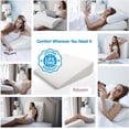thumbnail image 5 of Relax Home Life 7.5 Inch Bed Wedge Pillow for Acid Reflux, 1.5 Inch Memory Foam Top with Bamboo Cover, 24" W x 20" L x 10" H, White, 5 of 7