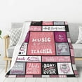 thumbnail image 2 of Music Teacher Gifts for Women Throw Blanket 60 x 50 Inch, Women Music Teacher Appreciation Gifts, Teachers Day Gift Ideas for Music Teachers Women, Thank You/End of Year Gift for Female Music Teacher, 2 of 5