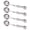 Silver, variant on Ywmsfl Compact Transportable 4 Piece Metal Alloy Spoon Set For Coffee Dessert Seasoning Vintage Kitchen Tool With Smoothed Face