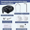 thumbnail image 2 of Shower Handle Adapter Kit Replacement for 116653, Compatible with Moen Posi-Temp Single Handle Tub/Shower Faucet Valve Cartridge, Shower Handle Replacement Part Adapter Kit, Plastic, 2 of 5