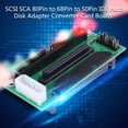 thumbnail image 1 of Placa de tarjeta convertidora de adaptador de disco duro SCSI SCA de 80 pines a 68 pines a 50 pines IDE, 1 of 6